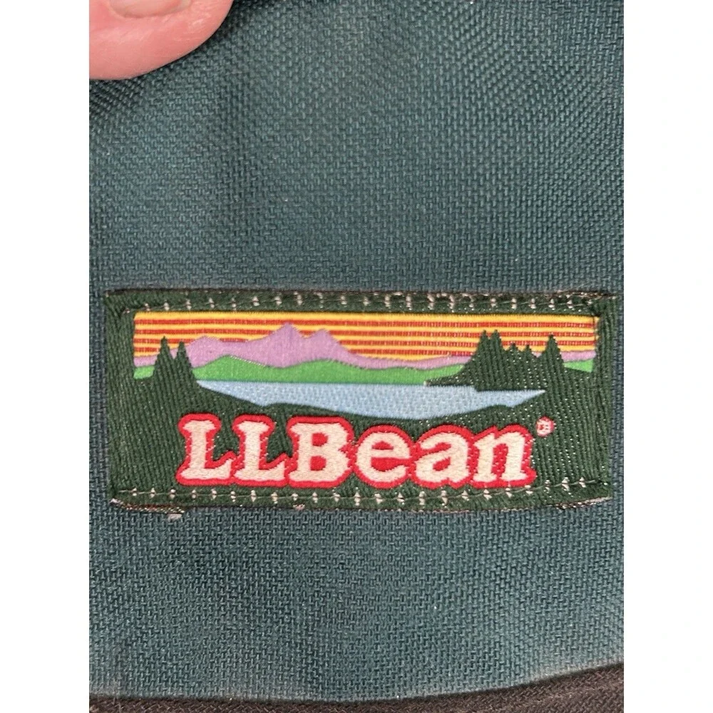Vintage L.L. Bean 90s 3-Way Waist Bag Katahdin Logo Green outdoors hiking travel